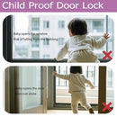 Child Proof Door Lock with Adjustable Strap, 3M Adhesive Safety Locks for Baby & Pets, No Tools Needed 4 Pack by TinyTreasures Baby Boutique