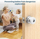 Inaya Kids Safety Door Knob Cover (4 Pack) - Prevent Children from Opening Doors, Fit Most Round Knobs - Door Knob Safety Cover for Kids, Child Proof Door Lock, Child Proof Door Locks - Translucent by TinyTreasures Baby Boutique
