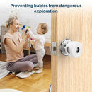 Inaya Baby Proofing Door Knob Cover (4 Pack) - Prevent Children from Opening Doors, Fit Most Round Knobs - Door Knob Safety Cover for Kids, Child Proof Door Lock, Child Proof Door Locks - Clear by TinyTreasures Baby Boutique