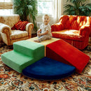 Large Baby Climbing Blocks – 6 Pcs Climbing Toys for Toddlers - Ultra High Density Soft Foam Play Gym Equipment Easy Wash for Indoor Nursery, Classic (Classic, 4-Piece) by TinyTreasures Baby Boutique