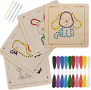 Montessori Wooden Lacing Toys for Toddlers and Kids Ages 2-4 5-7, Sewing Kit Fine Motor Skill Busy Board, Education Sensory Preschool Toy for 1 2 3 4 Year Olds, Birthday Gift for Boys and Girls by TinyTreasures Baby Boutique