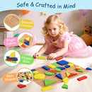 Alphabet Puzzle Wooden Puzzles for Toddlers 3 4 5 Year Old, ABC Shape Learning Toddler Toys with Puzzle Board & Letter Blocks, Preschool Educational for Girls Boys, Puzzle Geometric by TinyTreasures Baby Boutique