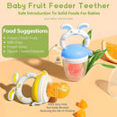 WAJIAYON Baby Fruit Feeder Pacifier | Infant Food Feeder & Baby Food Dispensing Spoon | Mesh Fresh Fruit Teethers for Babies | Silicone Teething Pacifier for Babies,Gifts for Boys and Girls (Green) by TinyTreasures Baby Boutique