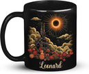 Personalized Name Coffee Mug 11oz 15oz, Custom Fantasy Castle Mug with Gothic Style, Vibrant Celestial Scene Ceramic Cup, Unique Castle Black Coffee Cup, Gifts for Her, Him by CozyNest Decor