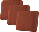 H.VERSAILTEX Super Stretch Individual Seat Cushion Covers - Sofa & Couch Cushion Slipcover Sets - Thick Jacquard Textured Twill Fabric (3 Piece XL Sofa Cushion Covers, Rust) by CozyNest Decor