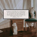LuZhiQiang Be Anxious for Nothing Wall Decor 32"×12" Philippians 4:6-7 Bible Verse Sign Large Christian Scripture Wood Framed Hanging Decor (Black) by CozyNest Decor