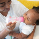 Dr. Brown's Natural Flow Anti-Colic Options+ Narrow Baby Bottle, 4 oz/120 mL, with Level 1 Slow Flow Nipple, Pink, 0m+, 4 Pack by TinyTreasures Baby Boutique