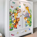Jungle Animal Wall Decals, Cartoon Animal Sticker Safari Elephant Lion Monkey Wall Decals for Baby Room Playroom Bedroom Classroom Kindergarten Decor by TinyTreasures Baby Boutique