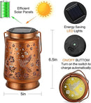 Hummingbird Solar Lanterns Outdoor Waterproof Garden Decor Birthday Gifts for Women Mom Grandma Hanging Solar Lights Metal Lantern Decoration Outside for Porch,Patio,Yard,Backyard by GreenHaven Gardens