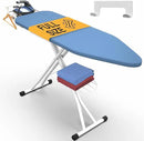 Xabitat Full Size Ironing Board 57" X 15" with Wall Mount Hanger, Full Metal Construction Iron Board, Built in Iron Caddy, Heat & Scorch Resistant Fabric, Cord Holder, Anti-Skid Feet, Heavy Duty by CozyNest Decor