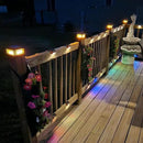 Dynaming 2 Pack Solar Flame Post Lights Outdoor, Solar Powered Fence Post Cap Lights, High Brightness Flickering Flame SMD LED Lighting Decor for Garden Deck Patio, 4x4, 5x5 or 6x6 Vinyl/Wooden Posts by GreenHaven Gardens