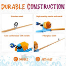 Kids Fishing Pole, Telescopic Fishing Rod, Toddler Collapsible Fishing Rod and Reel Combo with Tackle Box, Fishing Line, Bobber, and Soft Lures for Boy, Girl, Youth, Beginner, Over 4 Years Old by TinyTreasures Baby Boutique