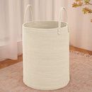 Large Woven Laundry Basket Hamper,100L Cotton Rope Storage Bin for Blankets,Toys and Clothes,Decorative Tall Nursery Hamper for Living Room,Baby Nursery,Bathroom and Bedroom,Beige by CozyNest Decor