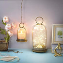 6" & 4" Versatile Modern Metal Hurricane Lantern in Set of 2 with Handmade Sturdy Glass Dome for Pillar Candle & Plants (Brass, 4"x7.5" &6.3"x11.2") by CozyNest Decor