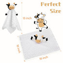 Pro Goleem Cow Security Blanket Soft Loveys for Babies for Boys and Girls Newborn Lovie Infant Blankie Cow Baby Stuff Baby Snuggle Toy Stuffed Animal Baby Gifts 16 Inch by TinyTreasures Baby Boutique