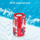 MusiBaby Bluetooth Speaker Wireless Portable, IPX5 Waterproof Bluetooth Speakers with Dual Pairing, 24H Playtime, Rich Stereo Bass for Home, Travel, Party, Outdoor | Electronic Gifts (Camo Red) by TinyTreasures Baby Boutique