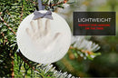 Baby Handprint Footprint Keepsake Ornament Kit (Makes 2) - Bonus Stencil for Personalized Christmas, Newborn, New Mom & Shower Gifts. 2 Easels! Non-Toxic Clay, Air-Dries Light & Soft, Won't Crack. by TinyTreasures Baby Boutique