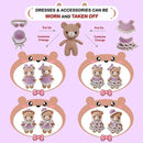 LoopMap Crochet Kit for Beginners - DIY Amigurumi Bear with Removable Dress & Accessories, Step-by-Step Video Tutorials, Extra Yarn, Crochet Tools, Handmade Gift for Kids & Adults(Bear-Purple) by TinyTreasures Baby Boutique