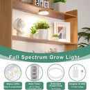 LORDEM Grow Light for Indoor Plants, 48 LEDs Ceiling Full Spectrum Plant Light, 5V Corded Growing Lamp with 4/8/12H Auto Switch, 4 Dimmable Brightness Levels, Ideal for Small Plants by GreenHaven Gardens