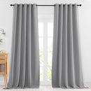 NICETOWN Bedroom Blackout Curtains & Drapes - Energy Saving Thermal Insulated Solid Grommet Light Blocking Window Treatments Privacy Room Divider for Living Room (2 Panels, Silver Grey, W66 x L102) by TinyTreasures Baby Boutique