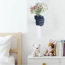 Blue Wall Sculpture,Wall Art Bedoroom,Hand Vase,Funky Flower Vase Decorations,Unique Wall Statue,Home Decor Art by CozyNest Decor