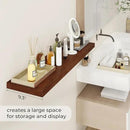Fun Memories Solid Oak Wood Floating Shelves, 9.3 Inch Deep Natural Wood Shelf with Invisible Heavy Duty Bracket for Bathroom Bedroom Kitchen - 36inch Set of 2, Walnut by CozyNest Decor