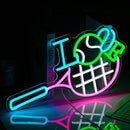 I Love Tennis Neon Sign Distinctive Tennis Led Neon Light for Wall Decor Dimmable USB Tennis Neon Signs Light Up Sign for Gymnasium Club Sports Store Bedroom Gifts(12.6 * 16.5In) by CozyNest Decor