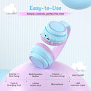 Active Noise Cancelling Headphones for Kids, 60H Playtime,Purple Wireless Bluetooth Over-Ear Headset Built-in Microphone for Home/School/Travel/Party - Includes Portable Case by TinyTreasures Baby Boutique