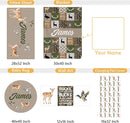 Custom Baby Crib Bedding Set, 5 Pcs Personalized Name Baby Crib Sets for Infant Toddler, Green Woodland Deer Nursery Bedding Set for Boys Girls, Double Layer Baby Bedding Sets Customized Gifts by TinyTreasures Baby Boutique