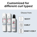 Love Ur Curls Fragrance Free Shampoo & Conditioner Set with All in One Curl Cream Styler for Kinky & Coily Hair, 3 Step System to Repair, 200 mL by TinyTreasures Baby Boutique