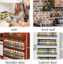 Spice Rack Organiser Hanging Spice Shelves Carbon Steel Wall Mount Spice Rack Kitchen Storage Racks Storage Spices and Condiments Spice Jars for Kitchen Cabinet Cupboard Pantry Door (4) by CozyNest Decor