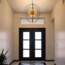 43.3" Black Gold 18-Light Globe Sputnik Chandelier Modern Adjustable Hanging Ceiling Firework Pendant Light Fixture for Entryway Foyer Stairway Kitchen Dining Living Room Hallway by CozyNest Decor