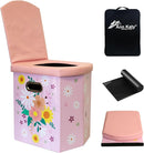 Upgrade XL Portable Toilet for Adults, Extra Large Portable Travel Floding Toilet, Camping Tall Toilets with Lid for Adults and Kids Compact Potty for Car,Hiking,Beach and Camping by TinyTreasures Baby Boutique