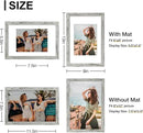 Vittanly 8x12 Picture Frames Set of 9, Shatter Resistant Plexiglass, Display 6x8 Pictures with Mat or 8x12 without Mat, Photo Frames for Wall or Tabletop, Engineered Wood, Grey by CozyNest Decor
