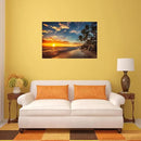 DZL Art S74769 Canvas Painting Print Paradise Tropical Island Beach with Palms Photograph Print Nature Pictures Wall Art Canvas Prints Painting for Living Room Bedroom Decor Office Wall Decor by CozyNest Decor