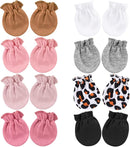 Newborn Baby Mittens No Scratch Cotton Elastic Wrist Gloves Infant Toddler Mittens for Baby Boy Girl 0-6 Months by TinyTreasures Baby Boutique