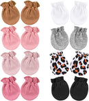 BQUBO Newborn Infant Toddler Mittens No Scratch Cotton Elastic Wrist Gloves Hypoallergenic for 0-6 Months Baby Boys Girls by TinyTreasures Baby Boutique