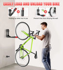 Swivel Bike Wall Mount, Space Saving Bike Rack Garage, No Heavy Lifting Required Bicycle Wall Mount, Vertical Wall Bike Hanger Can Holds up to 77 lbs, Red by GreenHaven Gardens