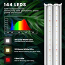 wolezek Grow Lights for Seed Starting with Stand, 2ft T5 144 LEDs Full Spectrum Seedling Grow Light for Indoor Plants, 32W High Output Seed Starter Light Kit, Height Adjustable, ON-Off Switch by GreenHaven Gardens