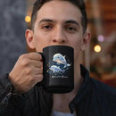 Custom Name Xmas Animal Cup, Cute Dolphins Swimming Design Mug 11oz 15oz, Customized Christmas Dolphins Black Cup, Personalized Animal Lover Coffee Mug, Gift For Newlyweds, Close Friend by CozyNest Decor
