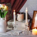 Candlestick Holders Set,12Pcs 4" H Taper Candle Holders Bulk, Clear Glass Candle Holders for Wedding, Spring Party, Romantic Dinner, Festival & Windowsill Decor by CozyNest Decor