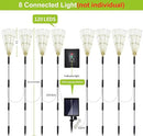 Solar Garden Firework Lights Outdoor 8 Pack, 8 Modes, 120 LED Waterproof Copper Wire DIY Solar Decorative Lights with Remote Control, for Yard Pathway Party Decor by GreenHaven Gardens