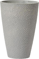 LA JOLIE MUSE 20 inch Tall Planters, Tall Round Planters for Indoor/Outdoor Plants, Grey Flower Pots for Front Door,Patio and Deck,Honeycomb by CozyNest Decor