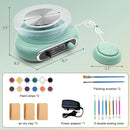 Hitish Mini Pottery Wheel, 4.7" Pottery Wheel for Kids Teens & Adults Beginners, Plug-in Motor, 1.32Lb Air Dry Clay, Crafts Kit for Home DIY, Ceramic Work & Art Creation, Clay Tools Included by TinyTreasures Baby Boutique