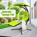Weatherproof Replacement Cushion Pad and Umbrella for Hanging Lounge Chair Outdoor Chaise Hanging Hammock Chair - Long-Lasting, Fade-Resistant, Quick-Dry, Outdoor Lounge Replacement Set (Green) by GreenHaven Gardens