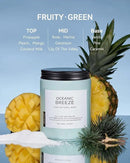 M&SENSE Candle Oceanic Breeze Scented, 19.4oz 110 Hour Long Lasting 2 Wick Pineapple & Mango Scent Natural Soy Candles for Home Scented for Stress Relief & Women/Men by CozyNest Decor