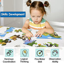 Jumbo Floor Puzzle for Kids, Large Jigsaw Puzzles 35 Piece for Kids Ages 3-5,Preschool Learning & Education Toys, Gifts for 4-8 Year Old Boys and Girls (Grassland Animal) by TinyTreasures Baby Boutique