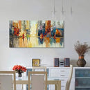 Canvas Wall Art Abstract Cityscape Painting Modern New York City Artwork Lady Romantic Street Scenery Picture Home Office Decor by CozyNest Decor