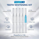 Teeth Whitening Kit for Sensitive Teeth,with 32X Waterproof LED Accelerator Light&4 Carbamide Peroxide Pen&14 Pcs Teeth Whitening Strips&1 Remineralization Pen,Tooth Whitener Professional Oral Care by CozyNest Decor