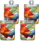 Sunflower Rooster 2PC Airtight Transparent Plastic Storage Jar, Food Storage Container Glass, Can Store Candy, Salt, Coffee Beans, With lid, Easy To Use by CozyNest Decor